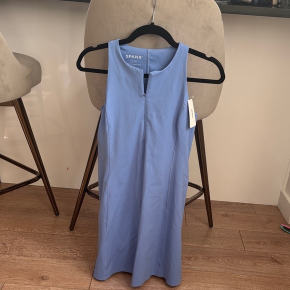 SPANX Sky Blue Sleeveless Midi Dress - Picture 1 of 5